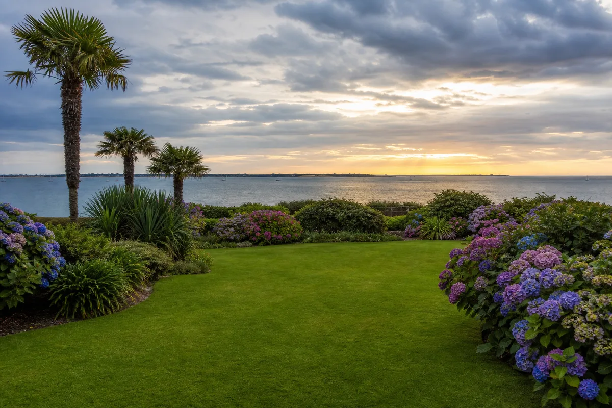 Paysagiste à Lorient et Larmor-Plage : jardin en bord de rade